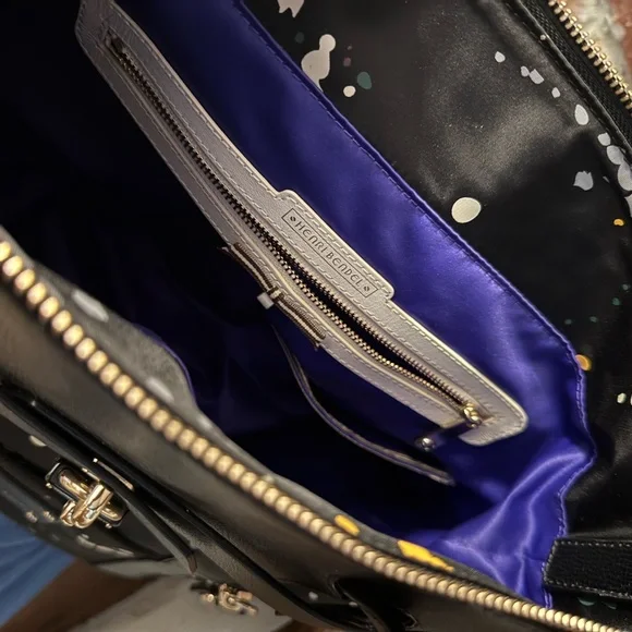 Henri Bendel Black Multicolor Splatter Backpack - Picture 5 of 8